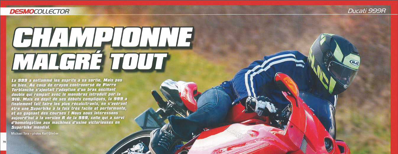 Championne malgré tout : Bron Motos dans le Desmo Magazine